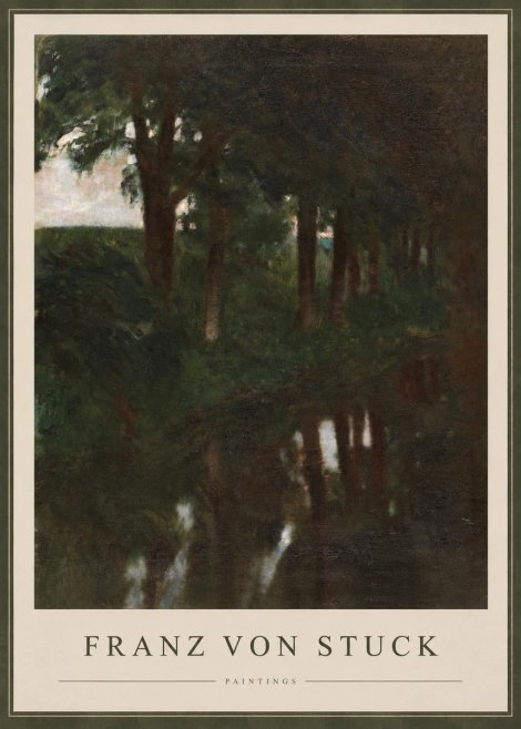 Franz von Stuck Woodland Reflections No3 - Póster