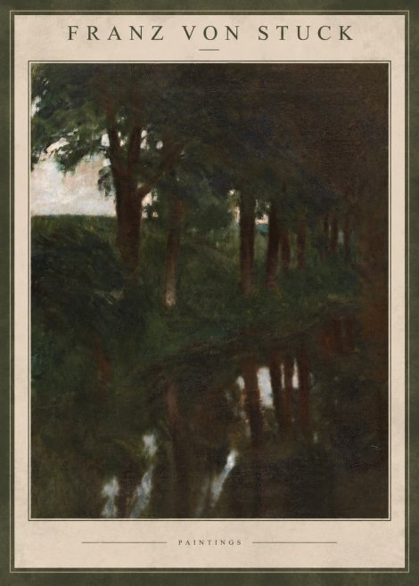 Franz von Stuck Woodland Reflections No4 - Póster