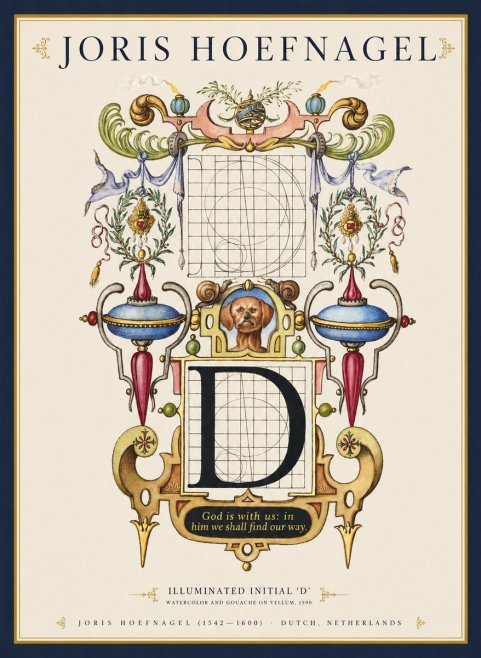 Joris Hoefnagel Illuminated Initial 'D' No1 - Póster