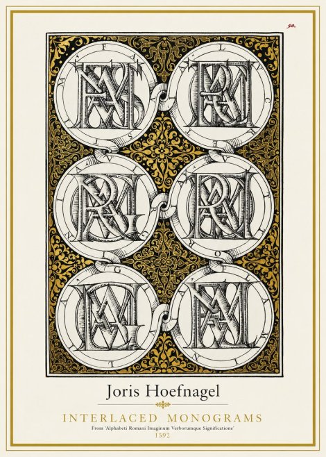 Joris Hoefnagel Interlaced Monograms No1 - Póster