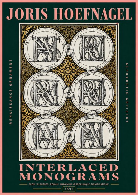 Joris Hoefnagel Interlaced Monograms No2 - Póster