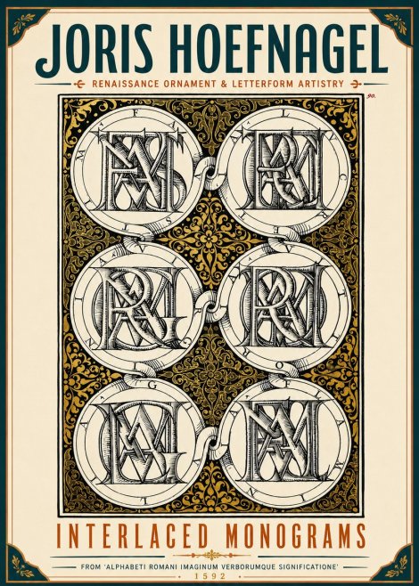 Joris Hoefnagel Interlaced Monograms No6 - Póster