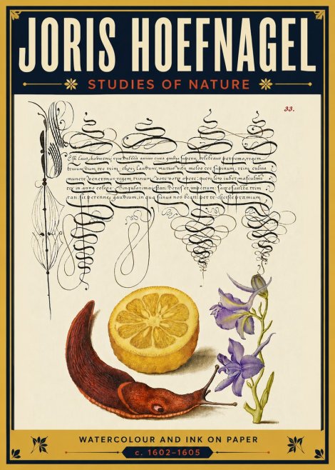 Joris Hoefnagel Studies of Nature No5 - Póster