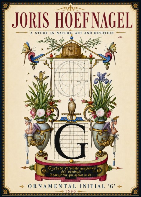 Joris Hoefnagel Ornamental Initial 'G' No6 - Póster