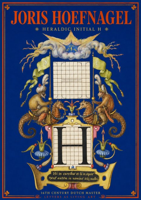 Joris Hoefnagel Heraldic Initial H No2 - Póster