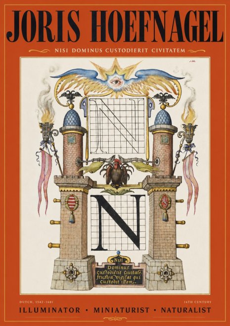 Joris Hoefnagel The Letter N No3 - Póster
