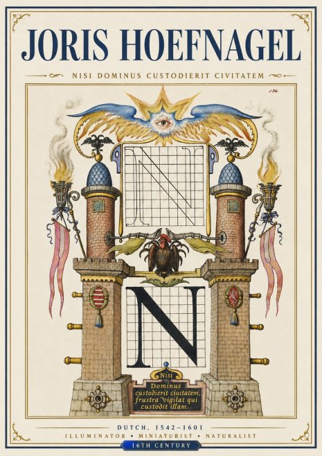 Joris Hoefnagel The Letter N No5 - Póster