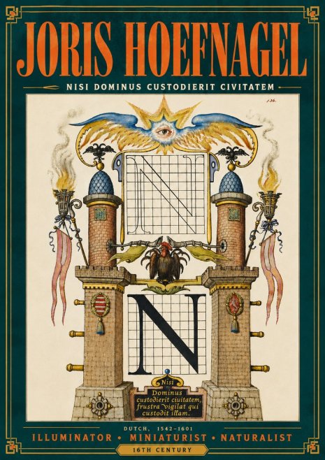 Joris Hoefnagel The Letter N No6 - Póster