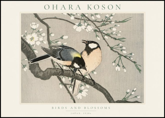 Ohara Koson Birds and Blossoms No1 - Póster