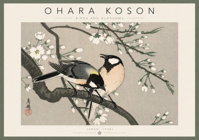 Ohara Koson Birds and Blossoms No4 - Póster