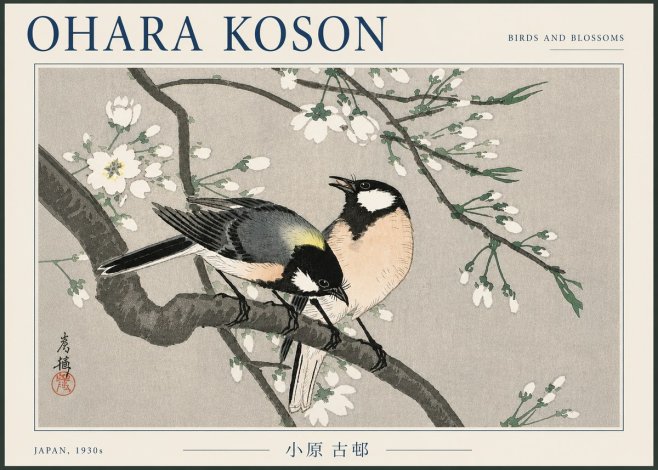 Ohara Koson Birds and Blossoms No5 - Póster
