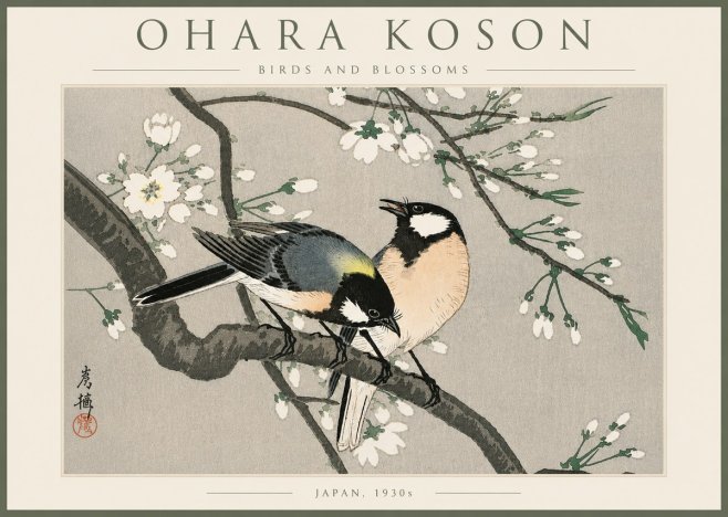 Ohara Koson Birds and Blossoms No6 - Póster