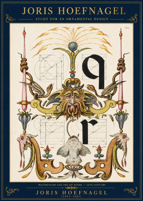 Joris Hoefnagel Ornamental Design I No3 - Póster