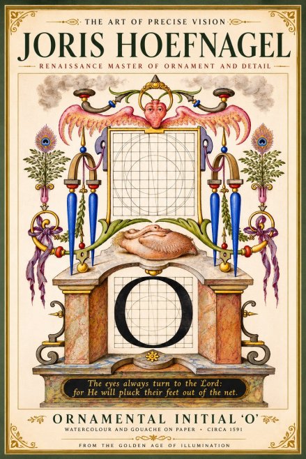 Joris Hoefnagel Ornamental Initial 'O' No5 - Póster