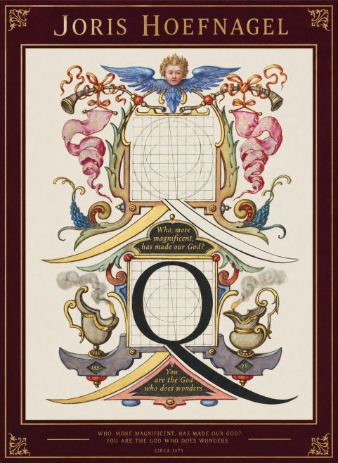 Joris Hoefnagel The Calligraphic Q No2 - Póster