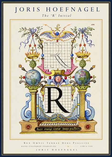 Joris Hoefnagel The 'R' Initial No1 - Póster