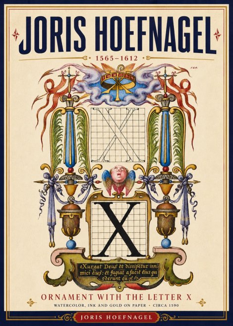 Joris Hoefnagel Ornament with the Letter X No4 - Póster