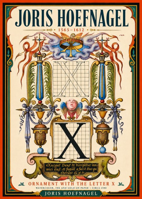 Joris Hoefnagel Ornament with the Letter X No5 - Póster