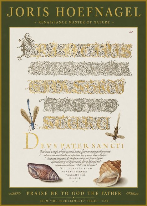 Joris Hoefnagel Praise Be to God the Father No1 - Póster