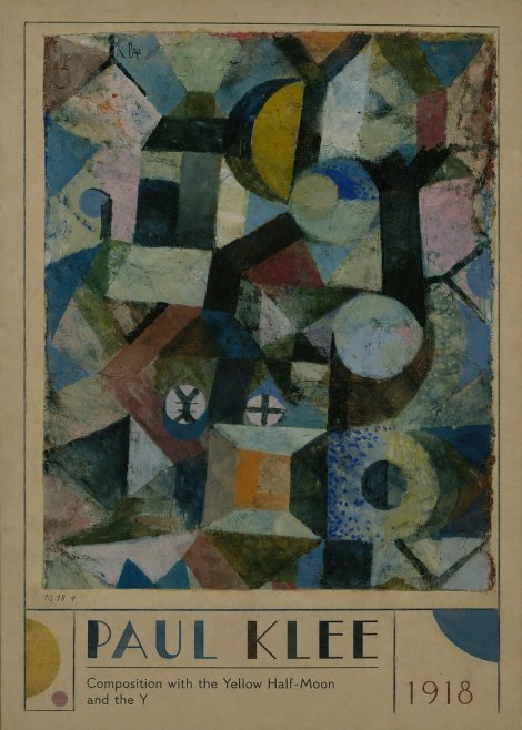 Paul Klee Composition with the Yellow Half-moon and the Y No1 - Póster
