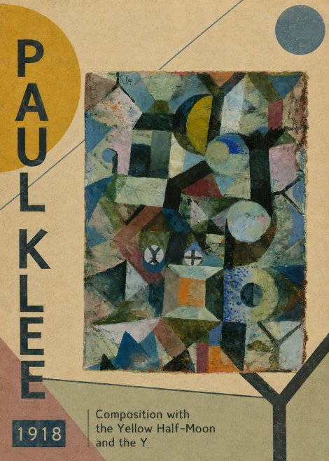 Paul Klee Composition with the Yellow Half-moon and the Y No3 - Póster