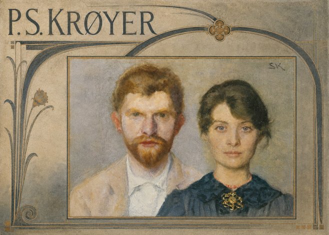 P.S. Krøyer Self-portrait with Marie Krøyer No5 - Póster