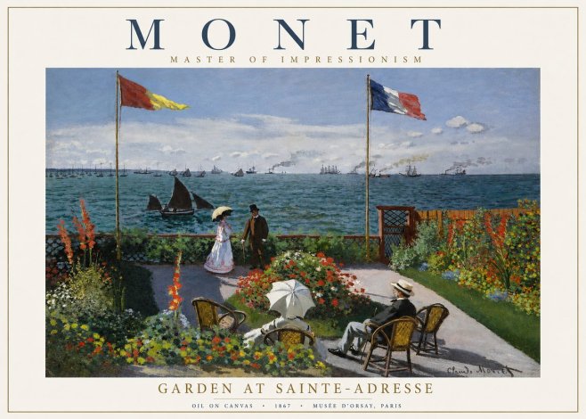 Monet Garden at Sainte-adresse No2 - Póster