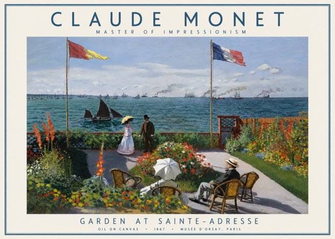 Monet Garden at Sainte-adresse No3 - Póster