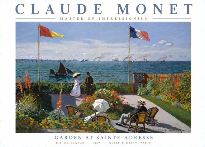 Monet Garden at Sainte-adresse No6 - Póster