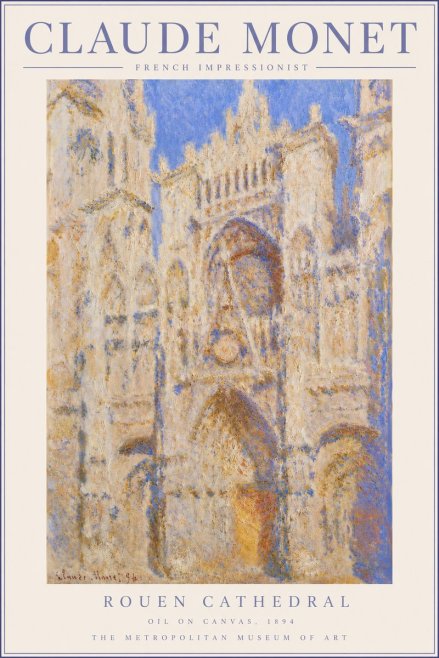 Monet Rouen Cathedral No3 - Póster