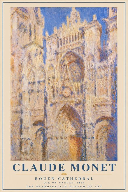 Monet Rouen Cathedral No4 - Póster
