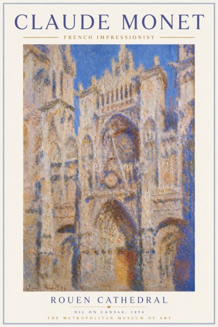 Monet Rouen Cathedral No6 - Póster