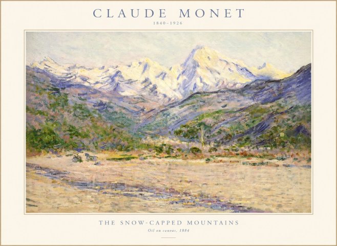 Monet The Snow-capped Mountains No1 - Póster