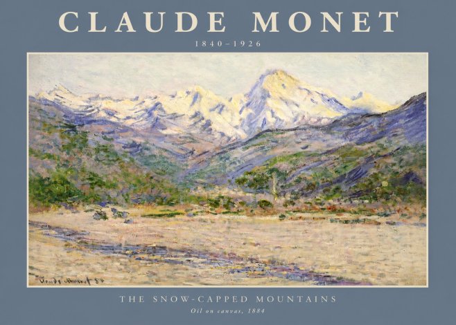 Monet The Snow-capped Mountains No2 - Póster