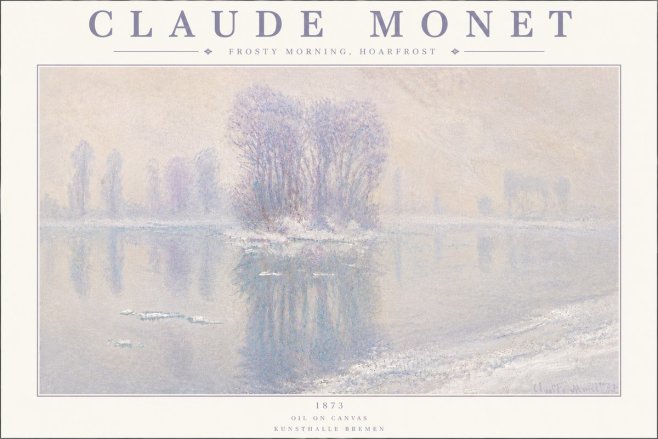 Monet Frosty Morning, Hoarfrost No6 - Póster