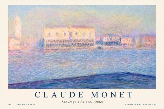 Monet The Doge's Palace, Venice No1 - Póster