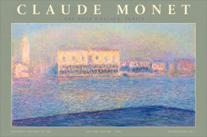 Monet The Doge's Palace, Venice No2 - Póster
