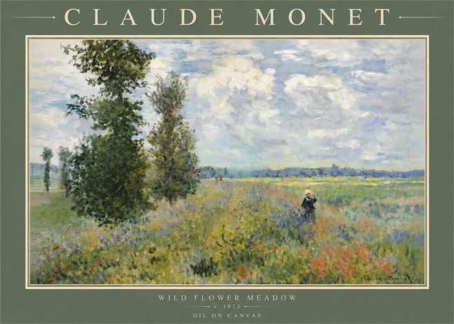 Monet Wild Flower Meadow No4 - Póster