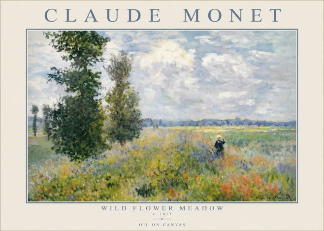 Monet Wild Flower Meadow No5 - Póster