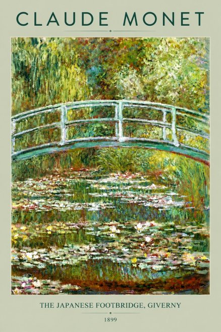 Monet The Japanese Footbridge, Giverny No5 - Póster