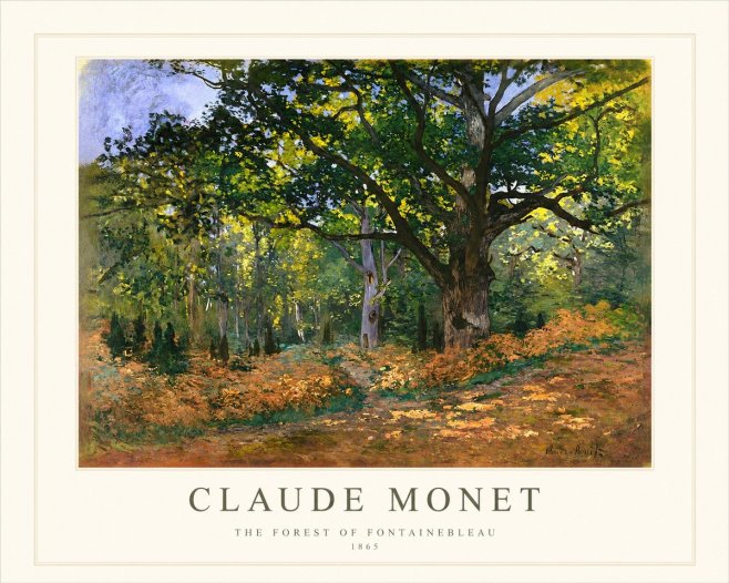 Monet The Forest of Fontainebleau No1 - Póster