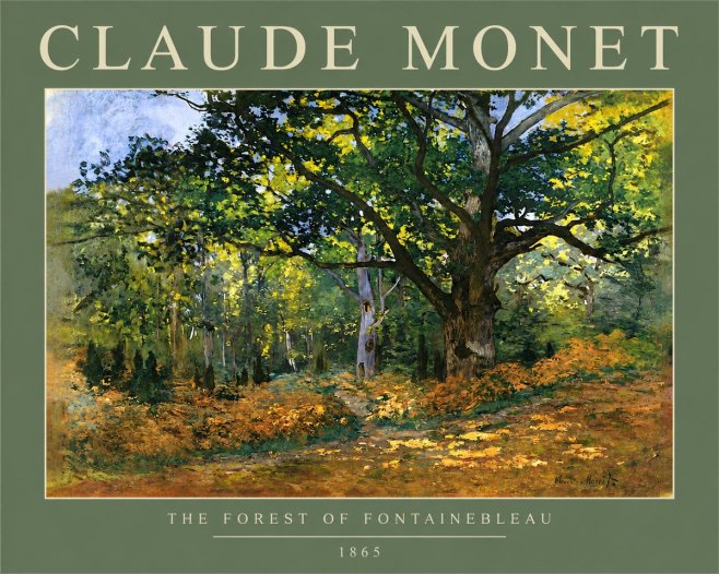 Monet The Forest of Fontainebleau No2 - Póster