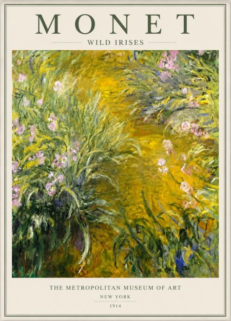 Monet Wild Irises No3 - Póster