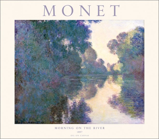 Monet Morning on the River No1 - Póster