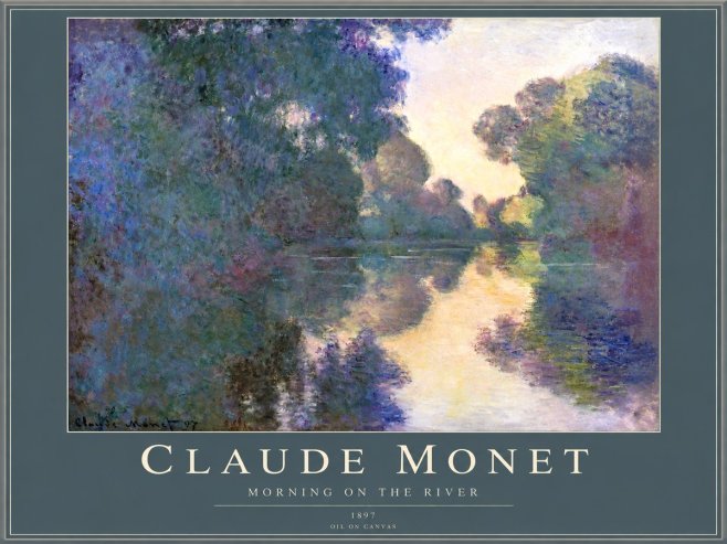 Monet Morning on the River No2 - Póster