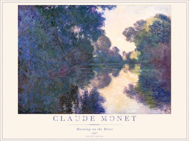 Monet Morning on the River No3 - Póster