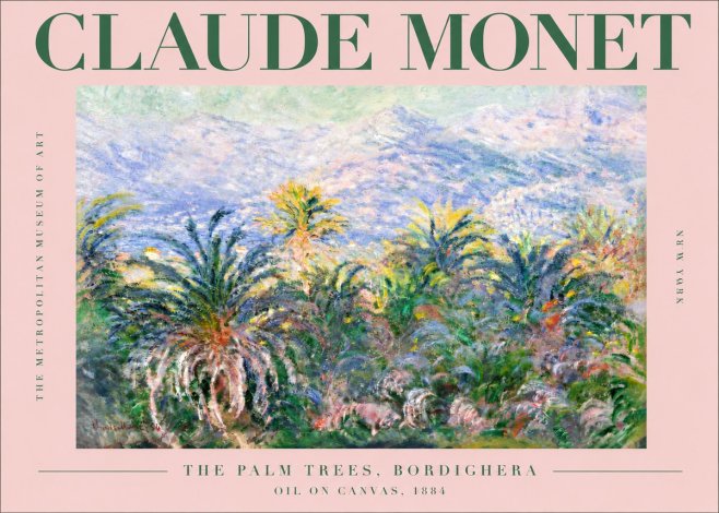 Monet The Palm Trees, Bordighera No4 - Póster