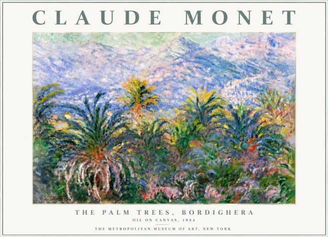 Monet The Palm Trees, Bordighera No6 - Póster