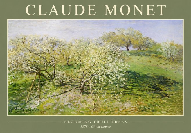 Monet Blooming Fruit Trees No3 - Póster