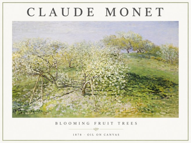 Monet Blooming Fruit Trees No4 - Póster